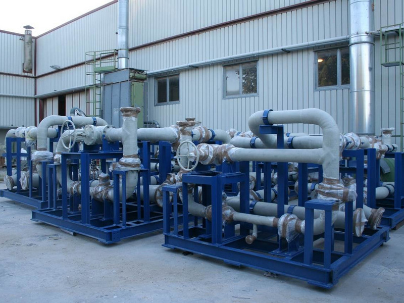 Fornitura di SKID con tubazioni in PRFV – Impianto trattamento acque reflue –  Raffineria Elefisis-GRECIA -2010