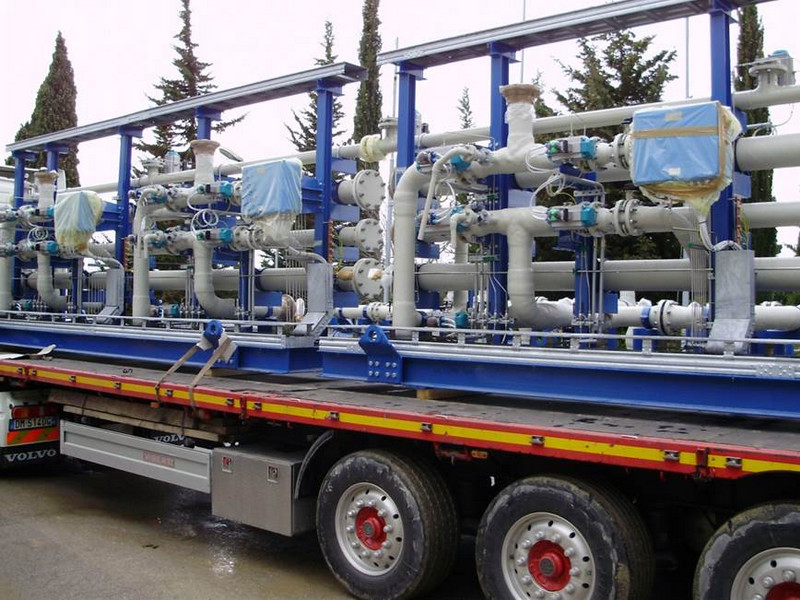 Fornitura di SKID con tubazioni in PRFV – Impianto trattamento acque reflue –  Raffineria Elefisis-GRECIA -2010