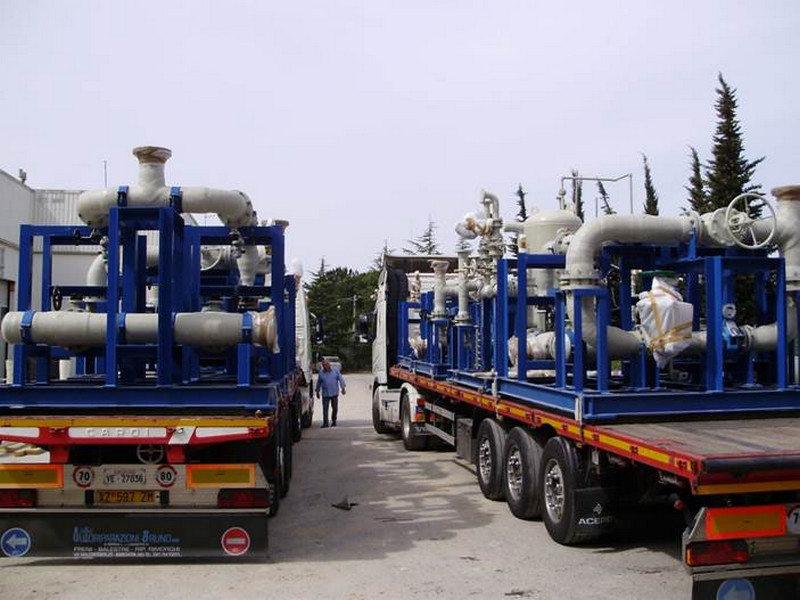 Fornitura di SKID con tubazioni in PRFV – Impianto trattamento acque reflue –  Raffineria Elefisis-GRECIA -2010