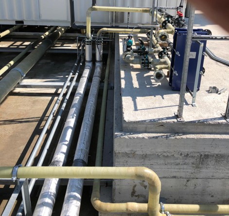 GRP piping supply and installation for a waste water treatment plant – GENOVA,  2018-2020